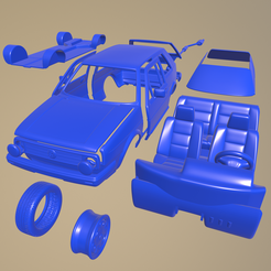 a008.png Archivo STL VOLKSWAGEN GOLF MK2 1983 IMPRIMIBLE COCHE EN PIEZAS SEPARADAS・Plan para descargar y imprimir en 3D