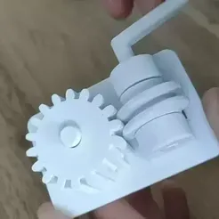 worm_drive_video1.webp STL file Worm Gear Drive - Print In Place Test・3D printer design to download, Endli