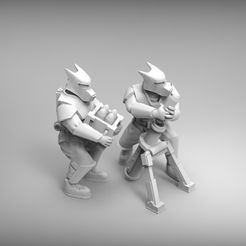 8c4d64fc1e0f74416af9b64631354e37_display_large.jpg Free STL file GUARD DOGS - HEAVY WEAPONS 2 x4 28mm (RESIN)・3D print object to download
