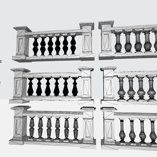 Balustrade-1920-x-1080-wire-4.png 3D бетонная балюстрада