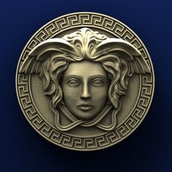 A010. Medallion.jpg STL-Datei Versace Medaillon kostenlos・3D-Druck-Vorlage zum herunterladen