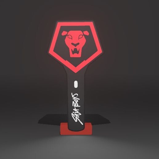 LightBox KPop Demon Hunters Saja Boys Lightstick - 3D model önizlemesi