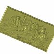 eight_horse3.jpg horses background wall relief 3d model