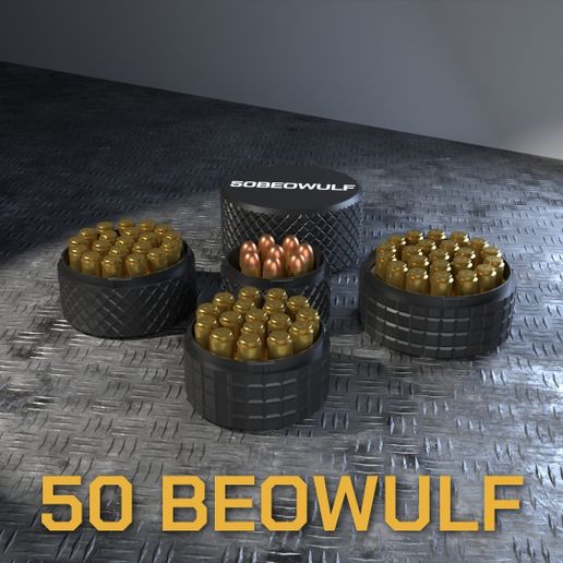 CBOX AMMO BOX 50 Beowulf AMMUNITION STORAGE 80/90/100/110/120MM ROUND CASE ORGANIZER Beowulf