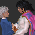 Holw-y-Sophie-Wallp.png Howl Pendragon Jenkins, Sophie Hatter and Calcifer Figure - Howl's Moving Castle - Studio Ghibli