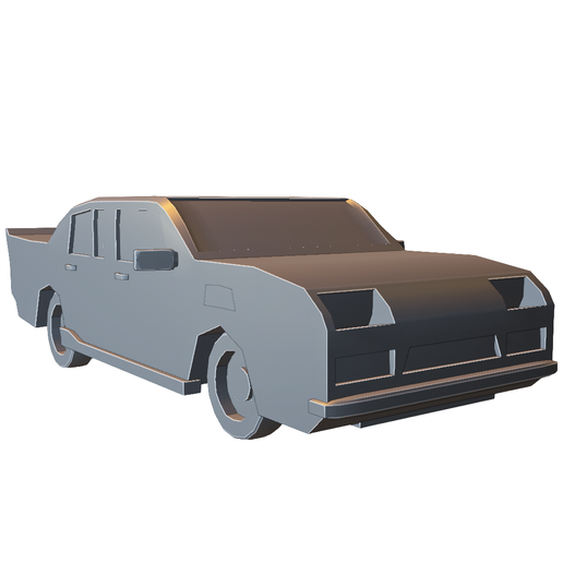 Modern Sedan Car 3D STL Model