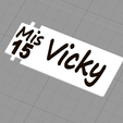 MIS-15-VICKY-TAPA-LLAV-PC.png Cell Phone Keychain Holder Souvenirs Birthday 15 Years Advertising