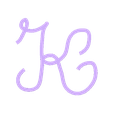 K_linotype_manuscrit_majuscule_alphabet.stl handwritten typography