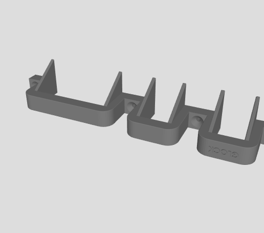 GLOCK 17 - 18C PISTOL AND MAGAZINE WALL MOUNT - 3D model önizlemesi