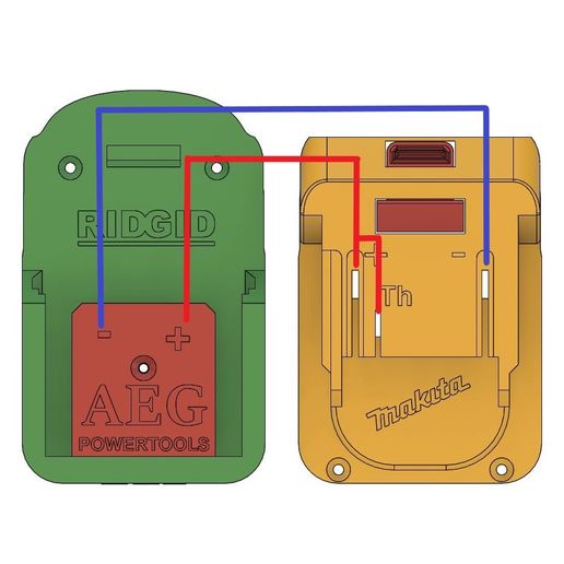 cablage.jpg AEG - RIDGID on MAKITA Battery Adapter