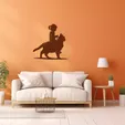 6.webp Kid Riding a Cat Wall Art