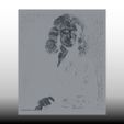 Cuadro Isaac_Newton 175x210 mm jpg2.jpg relief painting of Isaac Newton pensive