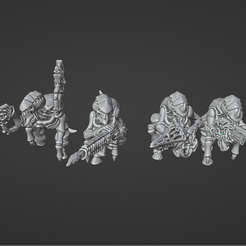 builder.png Free STL file angry dinosaur with guns・3D printable design to download