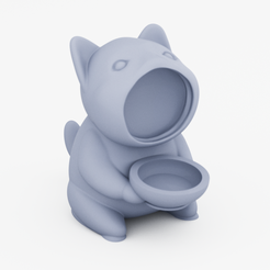 cat-bowl-01.png STL file Pop Cat・Model to download and 3D print
