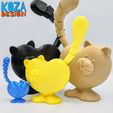 HEART-CAT-04.jpg STL file Heart Cat with flexible and articulated tail printed in place・3D printer design to download