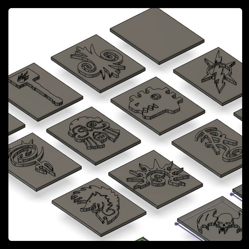 Бесплатный STL файл Значки и таблички фракции War Hammer AOS・Идея 3D ...