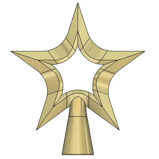 Christmas Star Tree Topper 3D model