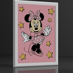 1.png STL file Minnie" decorative frame v2・3D printer model to download, tweety35