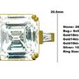 01.jpg Octagon Stone Solitaire Engagement Ring
