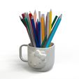 HELLO-KITTY-Mug.bip.23.7.jpg Hello Kitty Mug Bleistifthalter | Niedlich 3D Printable STL