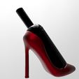 soulier-2.jpg STL file shoes woman support bottle wine shoes holder bottle wine meme for ender 3・3D printer model to download