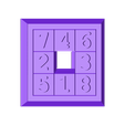 SlidingPuzzle3.stl 2 Sided Sliding Puzzle Key Ring
