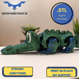3.png ARTICULATED FLEXI CROCODILE MFP3D -NO SUPPORT - PRINT IN PLACE - SENSORY TOY-FIDGET