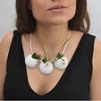1.jpg Free STL file Demi-Sphere flowerpot necklace・3D printer model to download