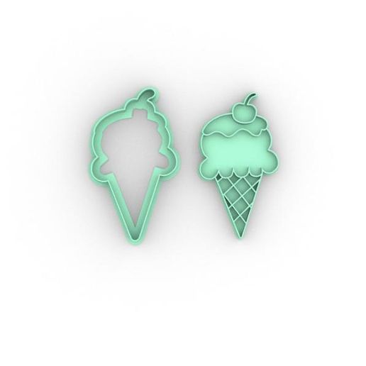 ICE CREAM - ICE CREAM CONE - ICE CREAM CONE - COOKIE CUTTER - COOKIE CUTTER 3D model