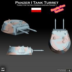 panzer-1-insta-promo-royfree.jpg STL file Panzer 1 Tank Turret Royalty Free Version・3D printing model to download