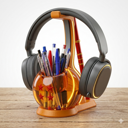 Dragon Ball Z Dual Stand : Headphone Holder & Desk Organizer