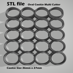 oval_02.png Oval Cookie Multi Cutter | Cuts 20 Oval cookies at once | with Commercial License