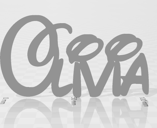 First name Olivia 3D model