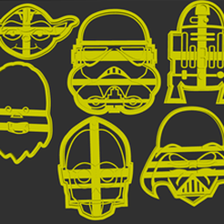 star-wars-cutters.png Star Wars Cookie Cutter / Cookie Cutters