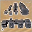 4.jpg Large set of fourteen flat-roofed desert buildings (7) - Medieval Modern Oriental Desert Old Archaic East 28mm 15mm RPG