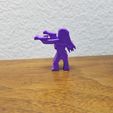 eee STL file Long Haired Gunslinger Meeple・3D printable design to download