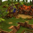 1.jpg MIDDLE AGES MEDIEVAL PEASANT FIELD TOWN TREES HOUSE TERRAIN 3D MODEL