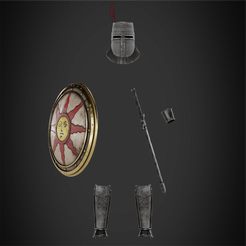 SolaireFrontal.png Файл STL Dark Souls Solaire of Astora Full Armor Bundle для косплея・3D-печать дизайна для загрузки