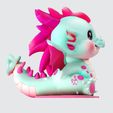 003.jpg Cute Pink Dragon 3D print model