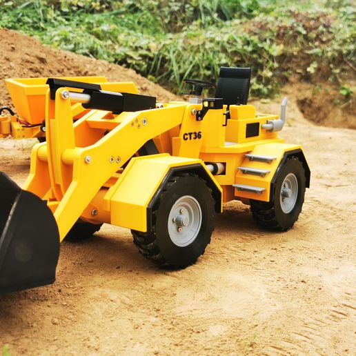 🛞 RC Mini wheel loader - CT36 - 1:14・ 3D File for 3D printing・Cults