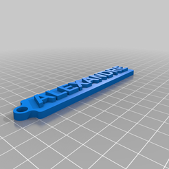 alexandre.png Free 3D file Porte clé prénom Alexandre・3D printable model to download