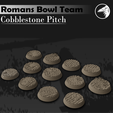 Bases.png STL file Blood Bowl Roman Legionaries Team | Cobblestone Pitch・Template to download and 3D print