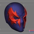 Spiderman_2099_Mask_STL_3d_print_model_07.jpg Spiderman 2099 Helmet - Marvel Cosplay Mask