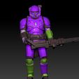 ScreenShot1260.jpg Star Wars .stl Heavy Infantry Mandalorian .3D action figure .OBJ Kenner style.