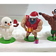 2.png Muscled Merry Christmas Pack - (Santa-Reindeer-Snowman)