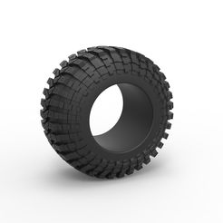 1.jpg 3D file Diecast offroad tire 96 Scale 1:25・3D printer model to download