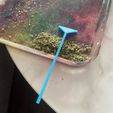 IMG_2048.jpg Miniature Flat Rake, Herb Tidy Tool, Tiny Rake for Smoking Tray Cleanup