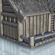 10.png Medieval house with terrace and thatched roof (1) - Warhammer Age of Sigmar Alkemy Lord of the Rings War of the Rose Warcrow Saga