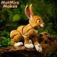 painted-0199-copy.jpg Bunny Rabbit articulated figure, print-in-place, cute-flexi