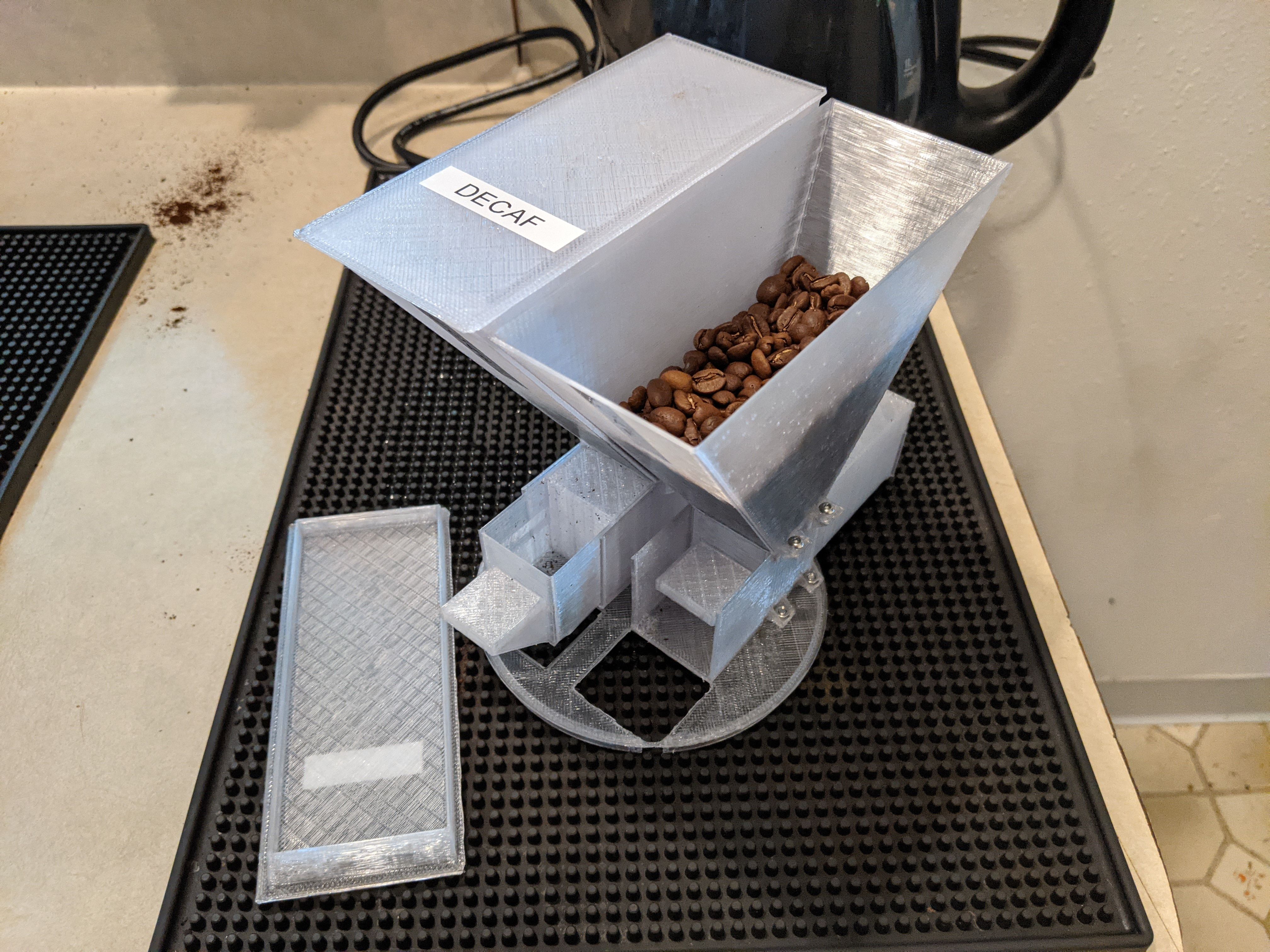 Download free STL file Coffee Hopper, Dosing, and Chute System for